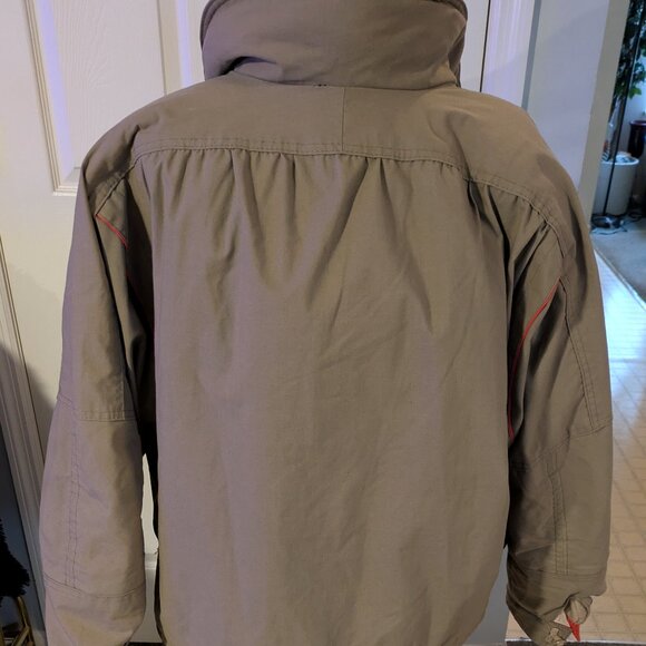 VTG 90's women's IZZI winter jacket orange/tan , size-large - Picture 9 of 9